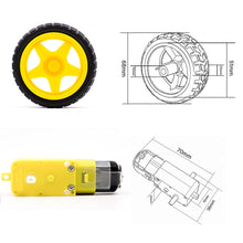 Load image into Gallery viewer, TT Motor Smart Car Robot Gear Motor and Wheel for Arduino DIY Kit Smart Car/Robot Car