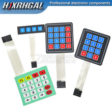 Load image into Gallery viewer, 1PCS 4 12 16 20 Key Membrane Switch Keypad 1x4 4X4 3X4 4X5 Matrix Keyboard for arduino Diy Kit