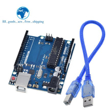 Load image into Gallery viewer, 1 Set UNO R3 Official Box ATMEGA16U2+MEGA328P Chip For Arduino UNO R3 Development board + USB CABLE