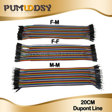 Load image into Gallery viewer, 120PCS 40PIN 10CM 20CM Dupont line male to male + female and female to female bridge Dupont Wire Cable for Arduino DIY KIT