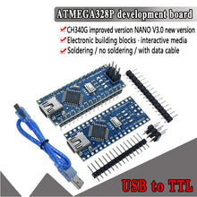 Load image into Gallery viewer, 1PCS Promotion For arduino Nano 3.0 Atmega328 Controller Compatible Board WAVGAT Module PCB Development Board without USB V3.0
