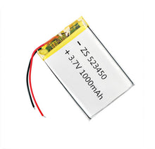 Load image into Gallery viewer, 1/2pcs 3.7V 1000mAh 523450 Polymer Lithium Rechargeable Battery Li-ion Battery  for Smart Phone DVD MP3 MP4 Led Lamp

