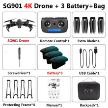 Load image into Gallery viewer, SG907 SG901 5G GPS Foldable Profissional Drone with Dual Camera 1080P 4K WiFi FPV Wide Angle RC Quadcopter Helicopter Toy E502S

