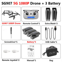 Load image into Gallery viewer, SG907 SG901 5G GPS Foldable Profissional Drone with Dual Camera 1080P 4K WiFi FPV Wide Angle RC Quadcopter Helicopter Toy E502S
