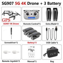 Load image into Gallery viewer, SG907 SG901 5G GPS Foldable Profissional Drone with Dual Camera 1080P 4K WiFi FPV Wide Angle RC Quadcopter Helicopter Toy E502S
