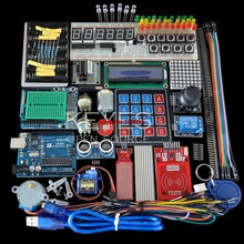 Load image into Gallery viewer, Starter Kit for Arduino Uno R3 - Uno R3 Breadboard and holder Step Motor / Servo /1602 LCD / jumper Wire/ UNO R3
