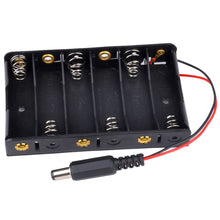 Load image into Gallery viewer, 6 x AA Battery Case Storage Holder for 18650 box diy power bank 18650 battery holder box circuit With DC2.1 Power for Arduino
