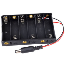 Load image into Gallery viewer, 6 x AA Battery Case Storage Holder for 18650 box diy power bank 18650 battery holder box circuit With DC2.1 Power for Arduino
