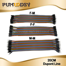 Load image into Gallery viewer, 120PCS 40PIN 10CM 20CM Dupont line male to male + female and female to female bridge Dupont Wire Cable for Arduino DIY KIT
