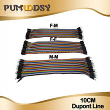 Load image into Gallery viewer, 120PCS 40PIN 10CM 20CM Dupont line male to male + female and female to female bridge Dupont Wire Cable for Arduino DIY KIT
