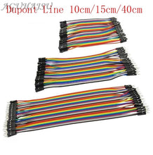 Load image into Gallery viewer, Dupont Line 40P 10cm/15cm/40cm Male to Male + Female to Male and Female to Female Jumper Wire Dupont Cable for arduino DIY KIT
