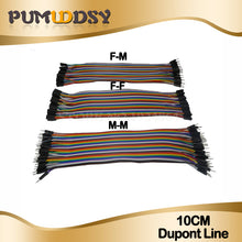 Load image into Gallery viewer, 120PCS 40PIN 10CM Dupont line male to male + female and female to female bridge Dupont Wire Cable for Arduino DIY KIT
