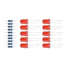 Load image into Gallery viewer, Three color Red Green Yellow LED Lamp experimental LED+ resistance for arduino Diy Kit
