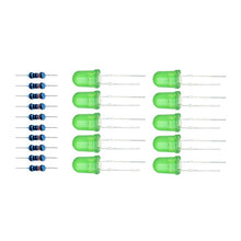 Load image into Gallery viewer, Three color Red Green Yellow LED Lamp experimental LED+ resistance for arduino Diy Kit
