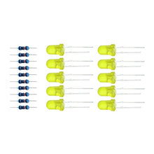 Load image into Gallery viewer, Three color Red Green Yellow LED Lamp experimental LED+ resistance for arduino Diy Kit
