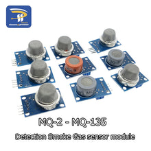 Load image into Gallery viewer, MQ-2 MQ-3 MQ-4 MQ-5 MQ-6 MQ-7 MQ-8 MQ-9 MQ-135 Detection Smoke methane liquefied Gas Sensor Module for Arduino Starter DIY Kit
