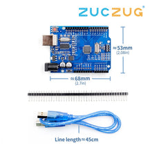 Load image into Gallery viewer, high quality One set UNO R3 CH340G+MEGA328P Chip 16Mhz For Arduino UNO R3 Development board + USB CABLE
